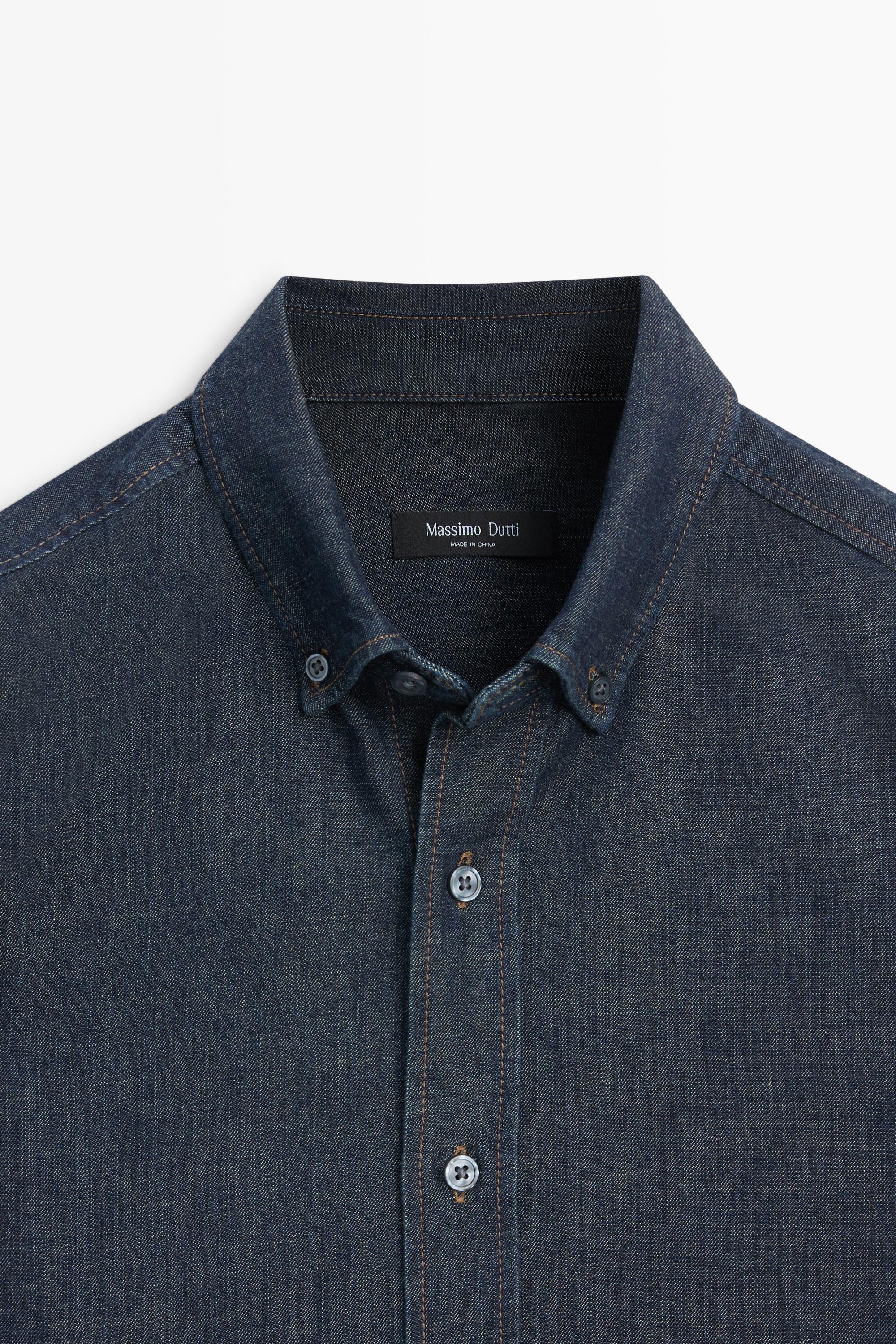 Chemise regular fit en denim 100 % coton